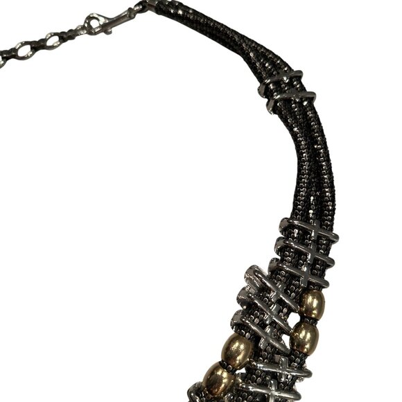 Chain Multi Strand Statement Belt Bar Metal Beaded Adjustable Gold Silver - Picture 14 of 16